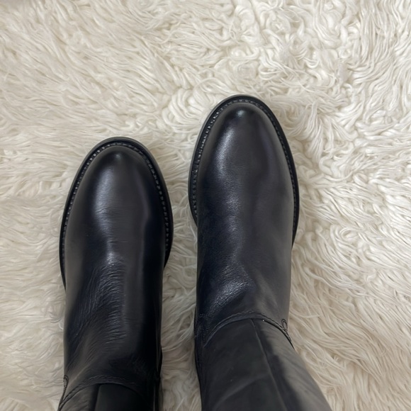 Franco Sarto Black Genuine Leather Henrietta Boots - Picture 8 of 15